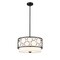 Z-Lite Kendall 3 Light Pendant, Matte Black & White 197-17MB - alternate 1